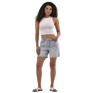 Shorts en jean respirant en coton de qualité supérieure pour femme, taille adulte, avec fermeture boutonnée, style streetwear, pour filles - Product Image 4