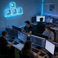 Fabricant d'enseignes néon personnalisées Neonawall, enseigne néon LED pour clavier WASD, lumière décorative murale USB pour salle de jeux, décoration de fête à domicile