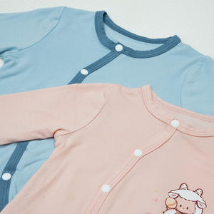 Body de Manga Larga para Bebé Unisex, Bonito, con Botones Laterales, Diseño de Dibujos Animados, Tejido de Bambú y Spandex, Transpirable, para las 4 Estaciones, ALB05 - Product Image 6