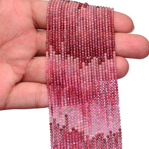 Perles de spinelle AAA+ 2mm-2.50mm, rondelles micro-facettées, spinelle rose naturelle multicolore, pierres précieuses, perles en vrac pour la fabrication de bijoux - Product Image 5