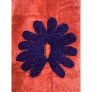 Hand Embroidered <b>Velvet</b> Knitted Cotton <b>Jacket</b> <b>Women</b> Mandarin Collar Full Sleeve Floral Pattern Open Front Prairie Winter/Spring - Product Image 3