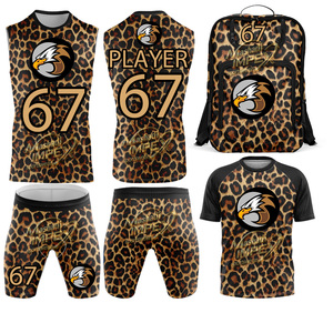 Custom Sublimated Breathable Team Player Name 7v7 Flag Football Men's Custom Full Sublimation 7On7 Field American Football Gear - Product Image 1