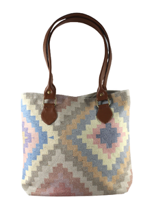 Bolso de Hombro de Algodón Tejido a Mano para Mujer, con Estampado Kelim, Bellamente Cosido, para Compras y Viajes - Product Image 3