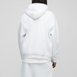 Sweat à capuche en molleton épais 100% coton 400G, coupe oversize, grande taille pour homme, hiver, avec logo personnalisé, imprimé, brodé, tricoté, modèle vierge en stock - Product Image 2