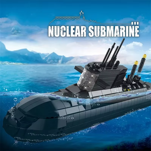 1498 Piezas Bloques de Construcción de Submarino Nuclear Estratégico Militar Grande, Modelo de Barco de Guerra, Ladrillos de Juguete DIY para Niños, Regalos de Vacaciones - Product Image 6