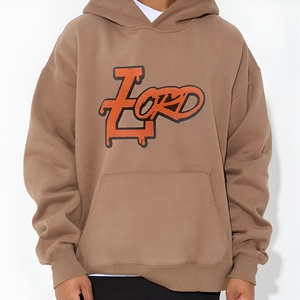 Sudadera con Capucha Oversize Color Caqui con Monograma, Estilo Casual Urbano, Mezcla de Algodón, Logotipo Personalizado, Proveedor OEM ODM, Fábrica - Product Image 4