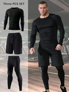 Vêtements de sport et yoga pour hommes personnalisés, en tissu Spandex, coupe ajustée, longueur intégrale, avec design anti-exposition et taille élastique - Product Image 2