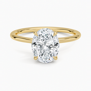 Entwined <b>Solitaire</b> Engagement <b>Ring</b> with Moissanite Prong Setting 14K Gold Plated 925 <b>Silver</b> - Product Image 1