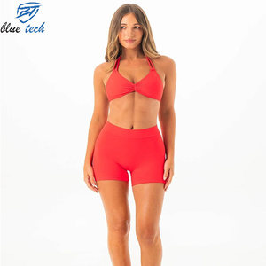 Women Fitness Shorts High Waist Yoga Gym Workout Running Biker Shorts Seamless Activewear OEM Services Custom Logo Print - Product Image 6