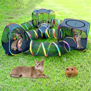 Catio Portatile 7-in-1 per Esterni con Tenda, Tunnel, Box Pieghevole e Borsa per il Trasporto - per Gatti da Interno - Product Image 5