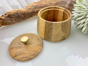 Caja de Almacenamiento Redonda de Madera Maciza Hecha a Mano, Caja Decorativa de Madera Pulida para Decoración del Hogar - Product Image 6