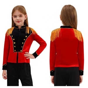 4-16 <span class=keywords><strong>niños</strong></span> Circus Ringmaster Cosplay <span class=keywords><strong>disfraces</strong></span> chaqueta <span class=keywords><strong>de</strong></span> terciopelo banda <span class=keywords><strong>de</strong></span> batería baterista uniforme <span class=keywords><strong>disfraces</strong></span> <span class=keywords><strong>para</strong></span> escenario escuela - Product Image 2