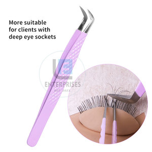 Pince à épiler pour extensions de cils en acier inoxydable, design personnalisé, durable, haute qualité, prix bas, en vente - Product Image 3