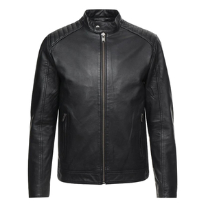 Veste en cuir pour homme, veste de moto professionnelle, veste en cuir durable, veste décontractée de protection pour homme, marque Label - Product Image 1