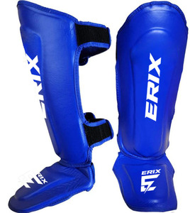 Protège-tibias en cuir pour la boxe et le Muay Thai, protection personnalisée des jambes avec sangle réglable, pour l'entraînement de kick-boxing et la boxe - Product Image 6