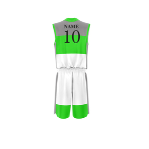 Nouvel arrivage : Ensemble d'uniformes de basketball bicolores, maillot respirant, grande taille, vêtements de sport avec technique d'impression, conçu au Pakistan - Product Image 6