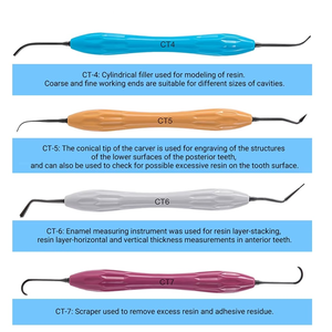 Cuchillo de Resina Dental Estético para Restauraciones, Esterilizable en Autoclave, Herramienta de Relleno, Instrumento Profesional para Dentistas - Product Image 6