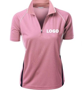 Polo à manches courtes pour femme, couleur unie, tricoté, respirant, coupe décontractée - Product Image 6