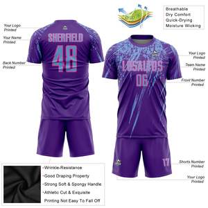Conjunto Deportivo para Hombre, Diseño Personalizado, Camiseta de Fútbol, Pantalones Cortos, Uniforme de Fútbol de Alta Calidad, Ropa Deportiva, Nombre Personalizado, Logotipo Personalizado - Product Image 3