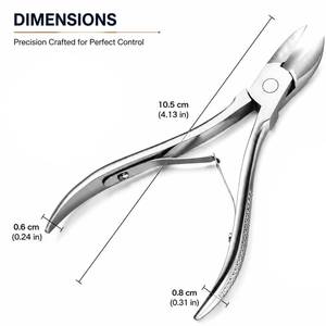 Professional New Design Stainless Steel <b>Nail</b> <b>Clipper</b> 15mm Bevel Jaw Curved Blade Sharp Tip <b>for</b> Finger Adult Use <b>Thick</b> <b>Nails</b> - Product Image 6