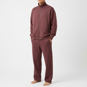 Chándal de Forro Polar Grueso para Hombre, Chaqueta con Cuello y Cremallera Completa y Pantalones, Ropa Deportiva Personalizada, Servicio OEM - Product Image 1
