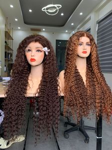 Peluca de Cabello Humano Virgen Remy con Cutícula Alineada y Frente de Encaje para Mujeres Negras, Personalizada, Colorida, 180% de Densidad - Product Image 3