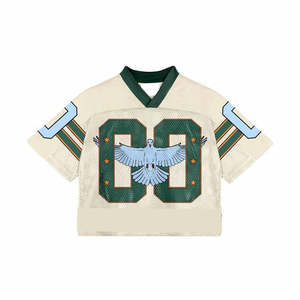 Sudadera de Fútbol Clásica con Cuello en V y Diseño Personalizado de Ropa Urbana, con Camiseta de Fútbol Retro Estampada de Malla - Product Image 3