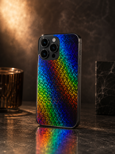 Oem Customized Holographic Light Bubble Water Transfer Film For Electronic Accessories & Phone Case Decoration