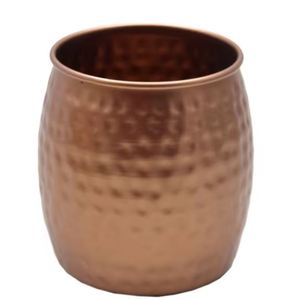 กระถางต้นไม้ทรงกลมสำหรับตกแต่งภายในบ้าน ทำจากเหล็กเคลือบทองแดงโบราณ ดีไซน์สวยงาม ผลิตด้วยมือ - Product Image 3