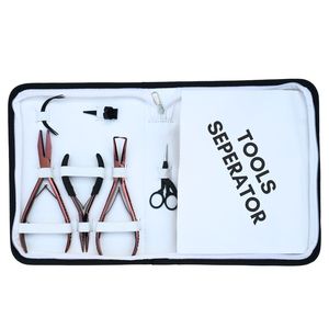 Complete Hair Extension <b>Kit</b> Three Hole Crimping <b>Tool</b> Flat Beads Crimper Tape In <b>Tool</b> Microbead Remover Parting Ring <b>Mini</b> Scissor - Product Image 6