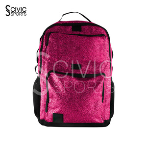 Sac à dos zippé Civic Sports Custom, nouveau design, imperméable, transparent, paillettes brillantes, couleurs bonbons, vintage, 20-36L - Product Image 1