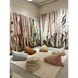 วินเทจ บีนแบ็ก MD20 สำหรับห้องนั่งเล่น ผ้าฝ้ายผสมใยสังเคราะห์ ขนาด 22 นิ้ว สูง x 33 นิ้ว กว้าง x 22 นิ้ว ลึก สำหรับห้องนอน โซฟาบีนแบ็ก - Product Image 2