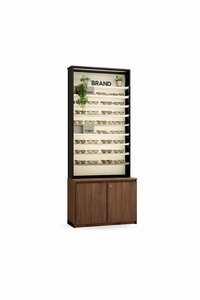 Exhibidor de Pared Moderno para Gafas, Estante de Madera para Exhibición de Gafas en Tiendas, con Gabinete de Almacenamiento, Diseño Premium con Iluminación LED - Product Image 3