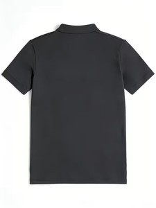 Chemise décontractée à manches courtes en tricot uni avec logo sur le devant pour homme, idéale pour les sorties quotidiennes et le style urbain, provenant du Bangladesh - Product Image 5