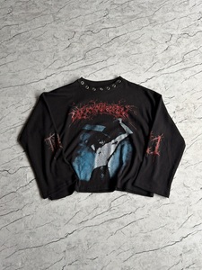 Custom Metal Eyelet Ribbed <b>Waffle</b> Knit Long Sleeve T-<b>Shirt</b> Graphic Screen Printed Graphic Thermal Long Sleeve T <b>Shirts</b> for Men - Product Image 1