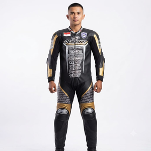 Combinaison de course Zonda Premium pour homme, 1 pièce, en cuir de vache véritable/cuir de kangourou, style MotoCP, combinaison de course sur circuit, niveau de protection 2 - Product Image 1