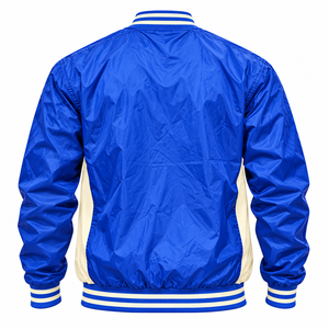 Chaqueta Varsity Cortavientos Phi Beta Sigma Azul Rey con Ribete Blanco, Sudadera con Letras Griegas, Manga Larga, Deportiva, para Fraternidad - Product Image 4