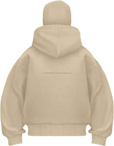 Balaclava à capuche zippée avec cache-visage, streetwear unisexe, polaire 100% coton, hiver, broderie personnalisable, vente en gros - Product Image 6