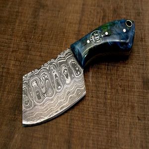 Couteau à viande en acier Damas à motif unique, couteau de cuisine robuste, design élégant, choix professionnel des chefs - Product Image 1