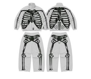 Conjunto Deportivo de Felpa Francesa para Hombre, Estilo Urbano Otoñal, con Cierre y Parche Bordado Desgastado, Diseño de Fabricante - Product Image 1