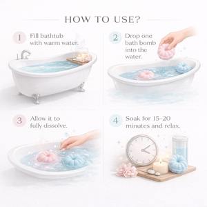 Bombas de Baño Orgánicas Refrescantes con Aroma a Algas Marinas, Bolas de Baño Herbales Naturales, OEM/ODM, Etiqueta Privada, Venta al Por Mayor, Fragancia Personalizada - Product Image 3