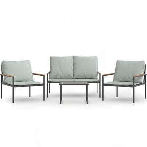 Set Lounge da Giardino Medio in Acciaio Verniciato a Polvere Antracite - Elegante Arredamento da Esterno - Product Image 2