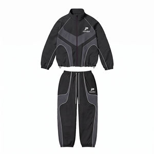 Conjunto de Chaqueta y Pantalones Cortavientos de Nailon y Poliéster Unisex con Logotipo Personalizado, Traje Impermeable Transpirable con Cinta Reflectante para Exteriores OEM - Product Image 5