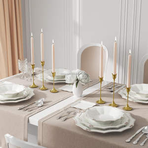 Juego de Portavelas de Metal Dorado Vintage para Cumpleaños, Navidad, Bodas, Decoración del Hogar, Duradero, Ecológico, para Mesa - Product Image 6