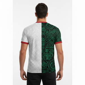 Maillot de football respirant à manches courtes personnalisable avec impression par transfert thermique, tissu 100% polyester - Product Image 2