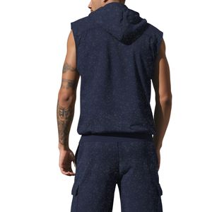 Conjunto de Sudadera sin Mangas y Pantalones Cortos Personalizados para Hombre, Lavado Ácido, Traje Deportivo de Dos Piezas, Ropa Deportiva de Verano, Fabricante OEM ODM, Ropa Urbana - Product Image 4