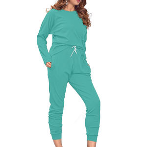 Conjunto de Top de Manga Larga y Pantalones Jogger para Mujer, Ropa Casual de Dos Piezas, Tejido Suave, Corte Relajado, Atuendo Diario - Product Image 5