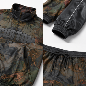 Ensemble short et veste coupe-vent en nylon pour homme, personnalisé, bicolore, léger, imperméable, décontracté, streetwear, été, deux pièces - Product Image 4