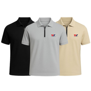 T-shirt décontracté pour homme, uni, tissé, à manches courtes, col chemise, pull-over, avec logo personnalisé, uniforme, été, premium, anti-humidité, ODM - Product Image 2