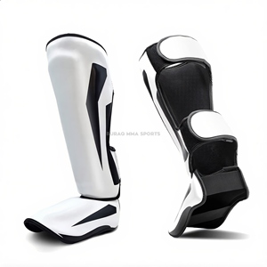 Protections de tibia et coussinets d'entraînement Muay Thai en cuir PU pour la protection MMA et de boxe - Product Image 1